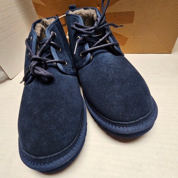 New Mens Ocean Blue Gray UGG  Neumel Classic Boots Shoes Lace Up 3236 13 USA 46 - Picture 2 of 11